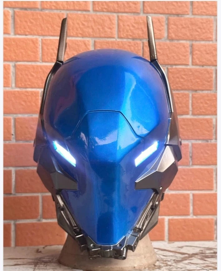 Batman Red Hood Arkham Knight Jason Halloween Cosplay Helmet FRP Mask LED Eyes 07FC0E-D4 - KOEEK