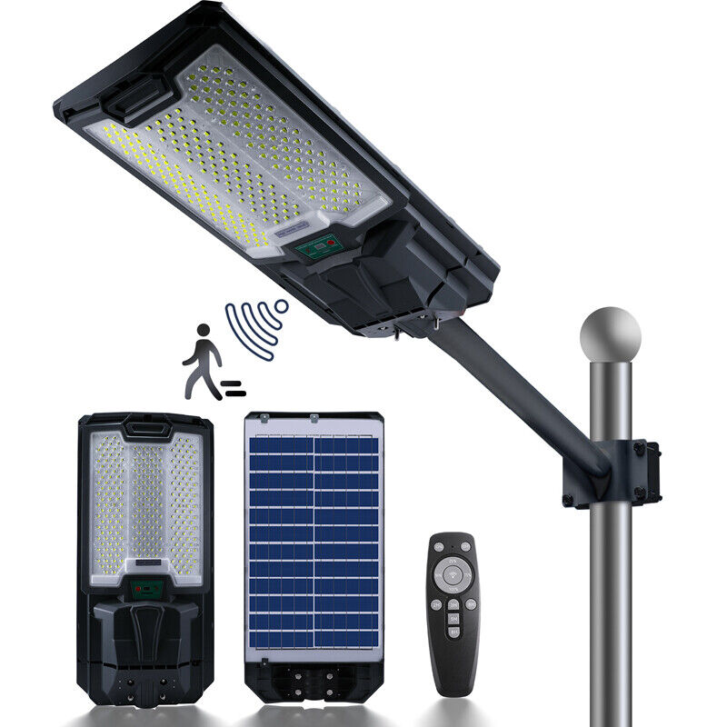 ny Udendørs Solar Street Light Bevægelsessensor Lampe Kommerciel Dusk To Dawn Road Lamp