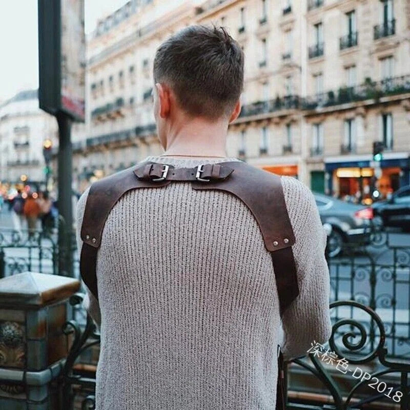 Medieval Men Suspender Chest Harness Shoulder Cos Belt Strap Buckle Adjustable 07FC0E-D4 - KOEEK