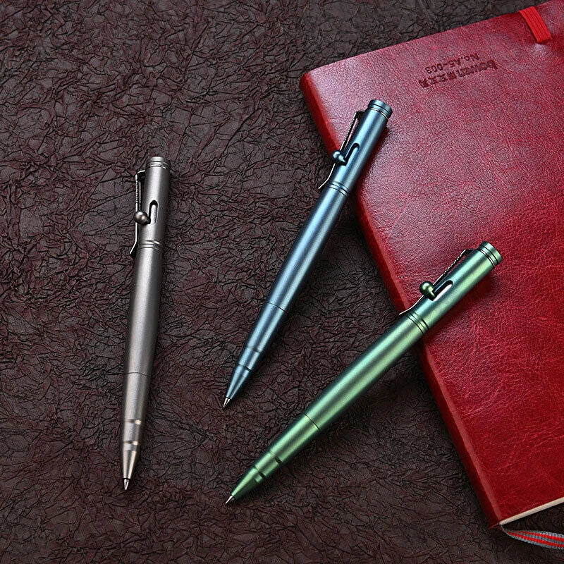 TC4 Titanium Bolt Action Ballpoint Pen EDC Pocket Pen Office Stationery Outdoor 07FC0E-D4 - KOEEK