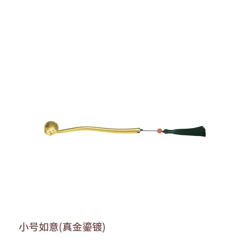 TONGSHIFU Chinese Antique Brass RuYi ( gold plating) Office Desk Decor TONGSHIFU - KOEEK