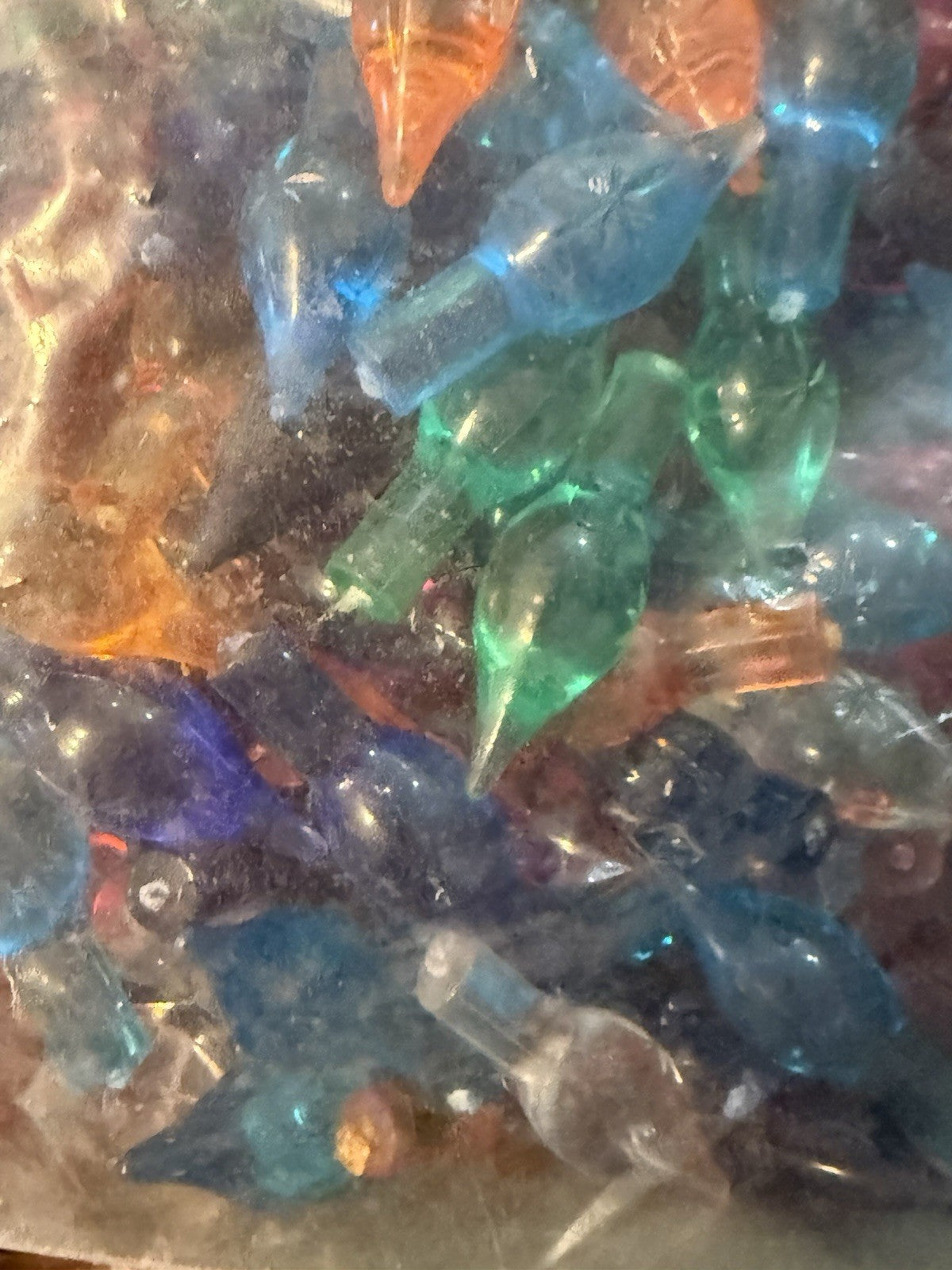 NOS Vtg Crafters Lot /Ceramic Christmas Tree MINI Lights Twist Flame Bulbs Pegs 07FC0E-D4 - KOEEK