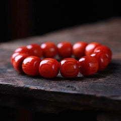 Full Oil Transparent Agarwood Prayer Beads Amber Wood Bracelet Red Pine Jewelry 07FC0E-D4 - KOEEK