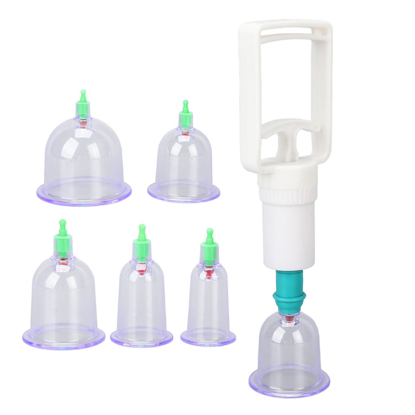 new 6pcs Chinese Cupping Cup Set Acupuncture Suction Massage Cupping Cans Kit HGF koeek - KOEEK