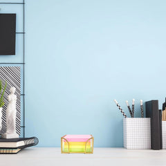 Sticky Note Holder Glass Post It Note Dispenser,3 x 3 Inch Sticky Note Dispenser 07FC0E-D4 - KOEEK