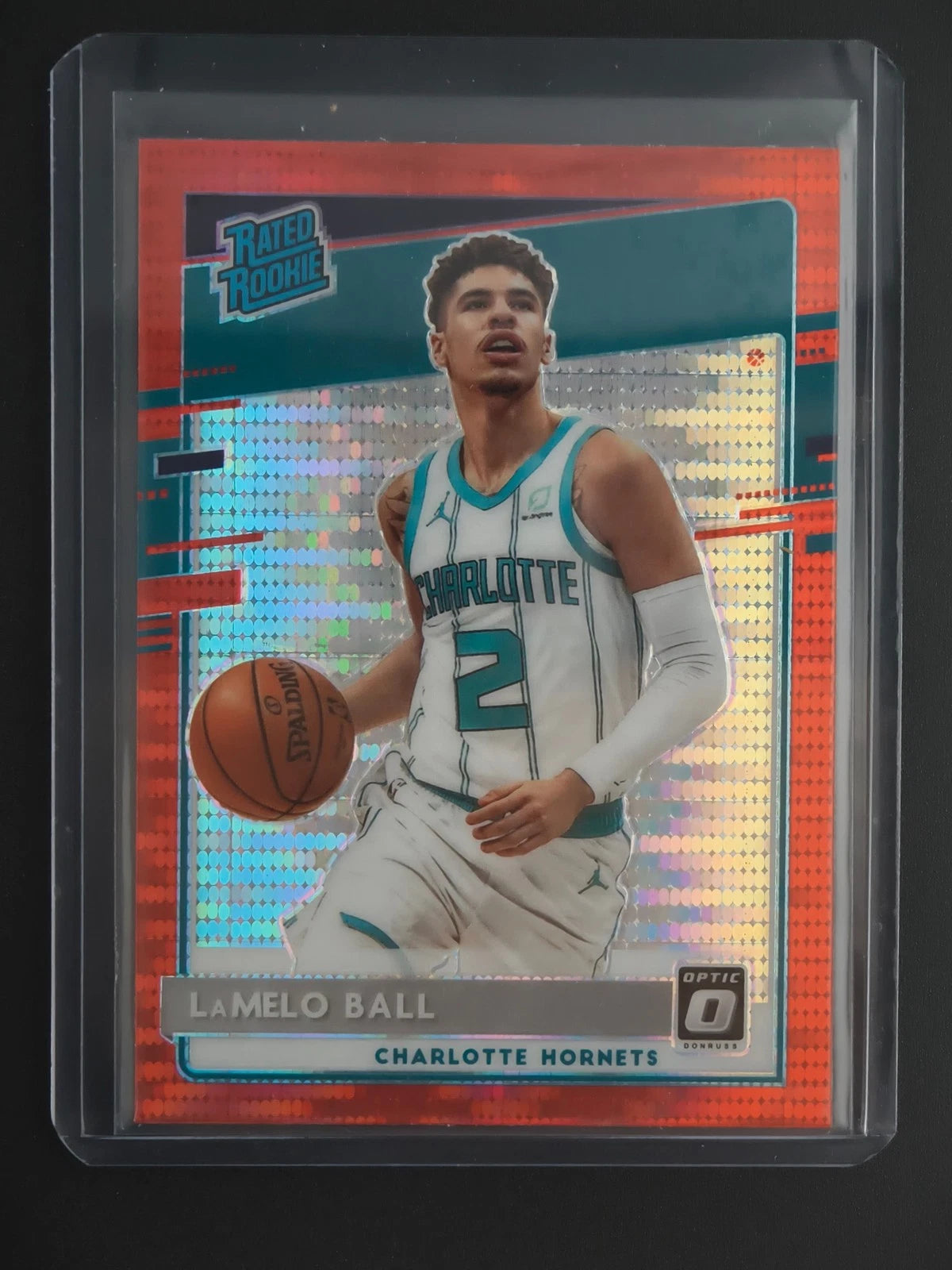 LaMelo Ball RC 2020-21 Panini Donruss Optic Rated Rookie Red Pulsar #153 [3hk 07FC0E-D4 - KOEEK