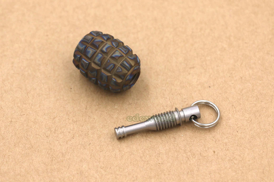 Titanium Alloy Parachute Cord Lanyard Knife Bead Key Chain Pendant DIY EDC  Tool 07FC0E-D4 - KOEEK