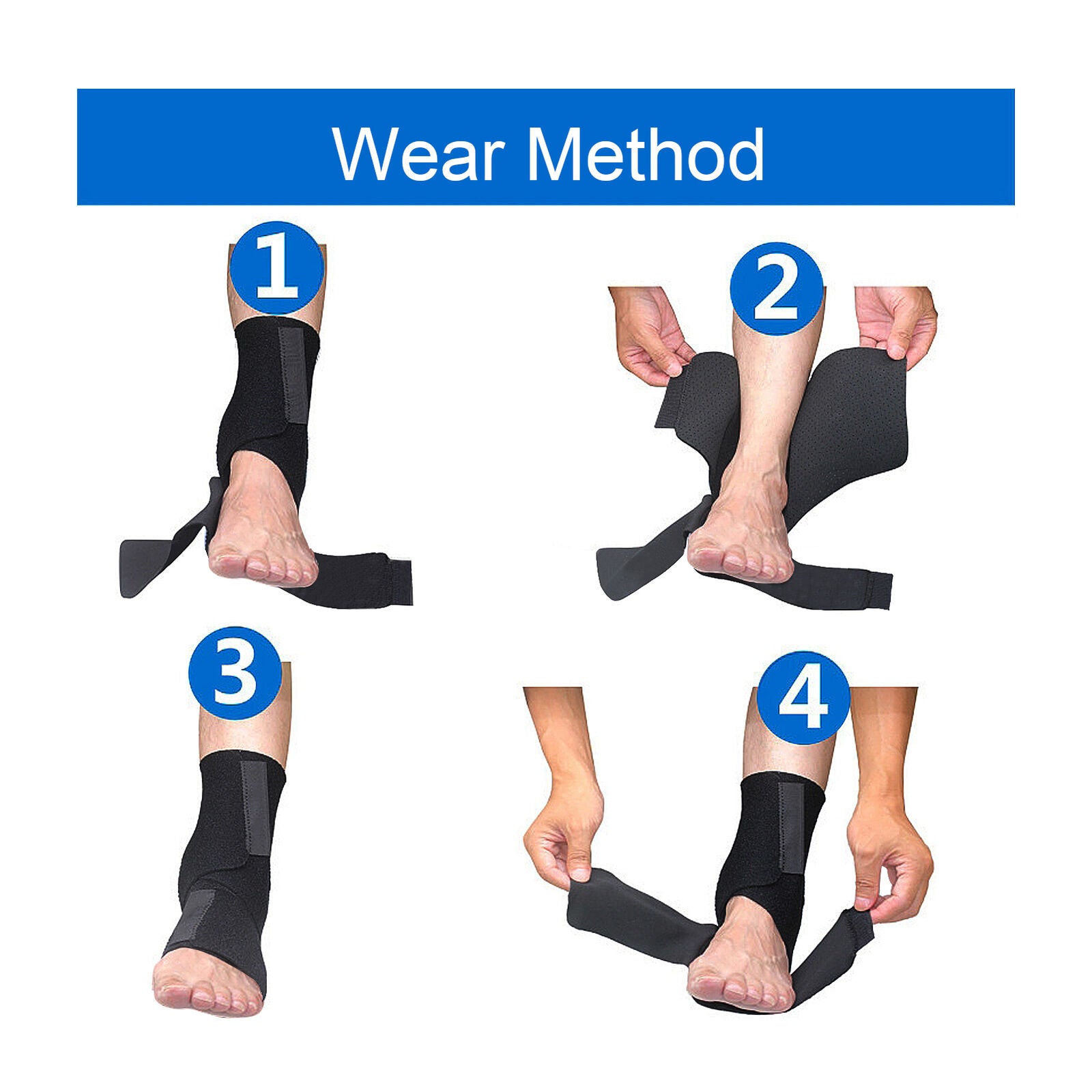 new Orthopedic Ankle Support Foot Drop Brace Splint Hemiplegia Rehabilitation ABE koeek - KOEEK