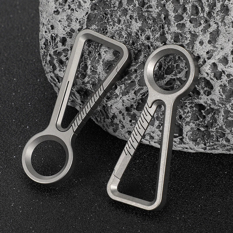 TC4 Titanium Alloy Keychain Car Key Chain Quality Portable Carabiner EDC Tool 07FC0E-D4 - KOEEK