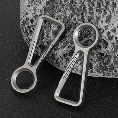 TC4 Titanium Alloy Keychain Car Key Chain Quality Portable Carabiner EDC Tool 07FC0E-D4 - KOEEK