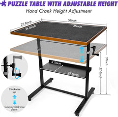 new Sunix 1500 Pieces Jigsaw Puzzle Table with Legs, 36"x26" Adjustable Height... SUNIX - KOEEK