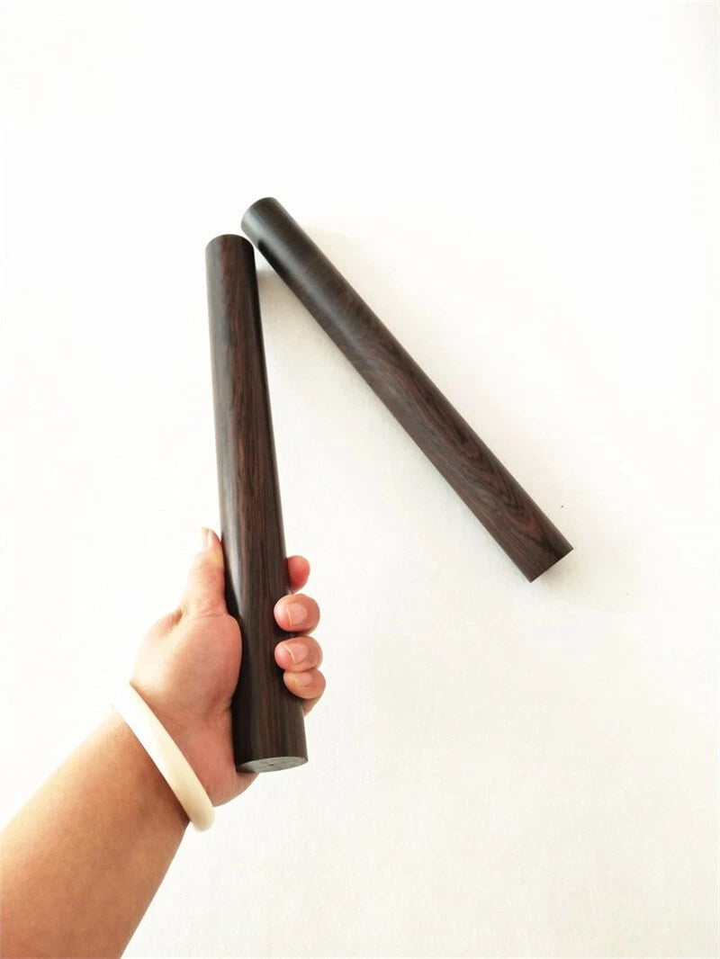Ebony Wood Round Stick Lumber Shaft Weapon Defense Pen Beads Craft Prop 40/50CM 07FC0E-D4 - KOEEK