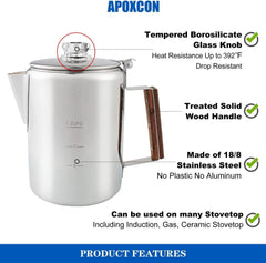 Coffee dripper with two heat-resistant reinforced glass knobs 07FC0E-D4 - KOEEK