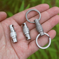 Titanium Quick Release Swivel Keychain EDC Car Key Holder with Double Key Rings 07FC0E-D4 - KOEEK