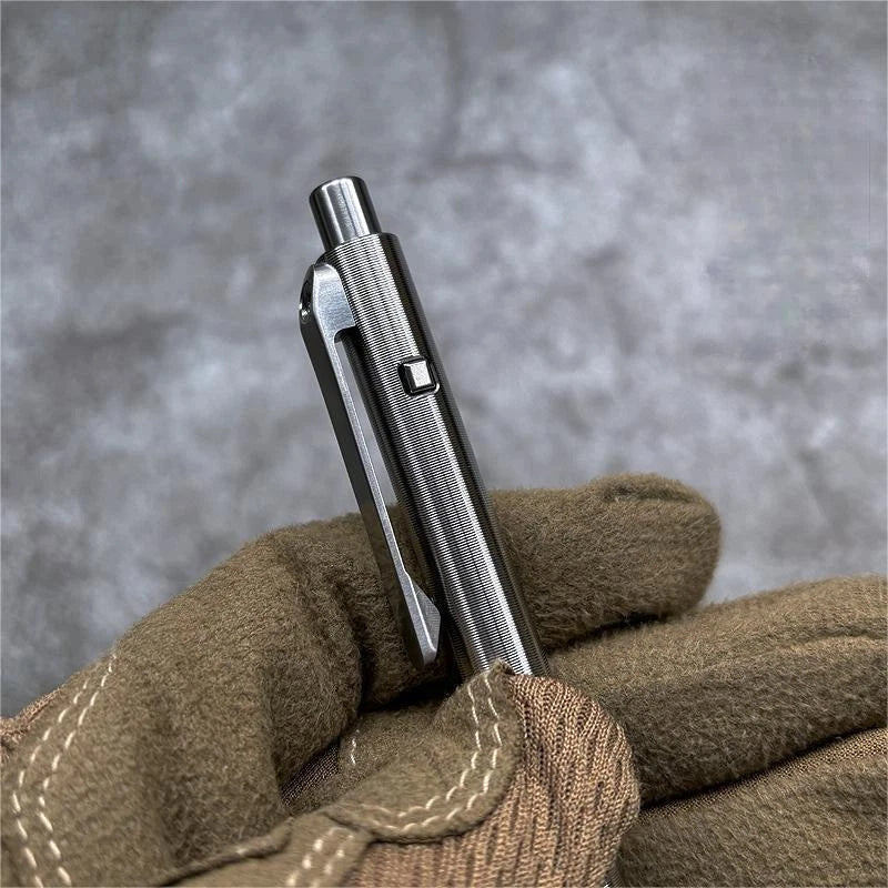 1PC Titanium Ballpoint Pen EDC Pocket pen Business Office Writing Signature Gift 07FC0E-D4 - KOEEK