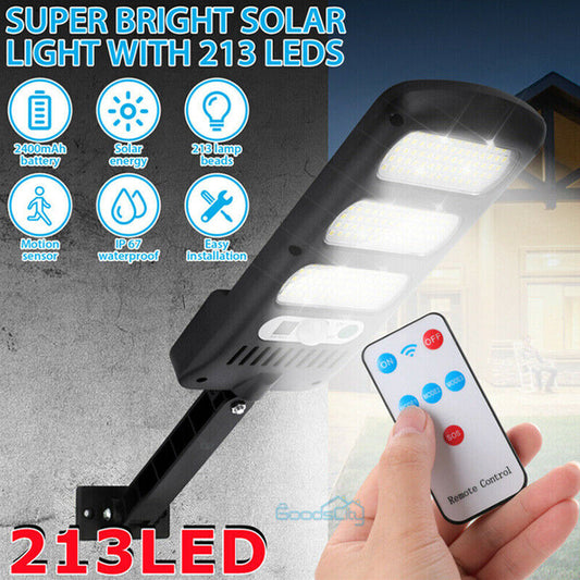 ny Luz Lamparas 213 LED Luces Solares Udvendig Para Patio Con Sensor De Movimiento