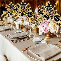 new OuMuaMua Graduation Decorations Class of 2025-36pcs Black and Gold OUMUAMUA - KOEEK