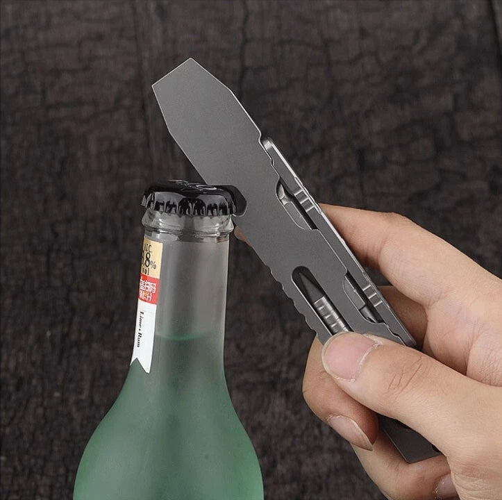 Hot Titanium Alloy Pocket Pry Bar Crowbar Opener Outdoor Camping Multi EDC Tools 07FC0E-D4 - KOEEK