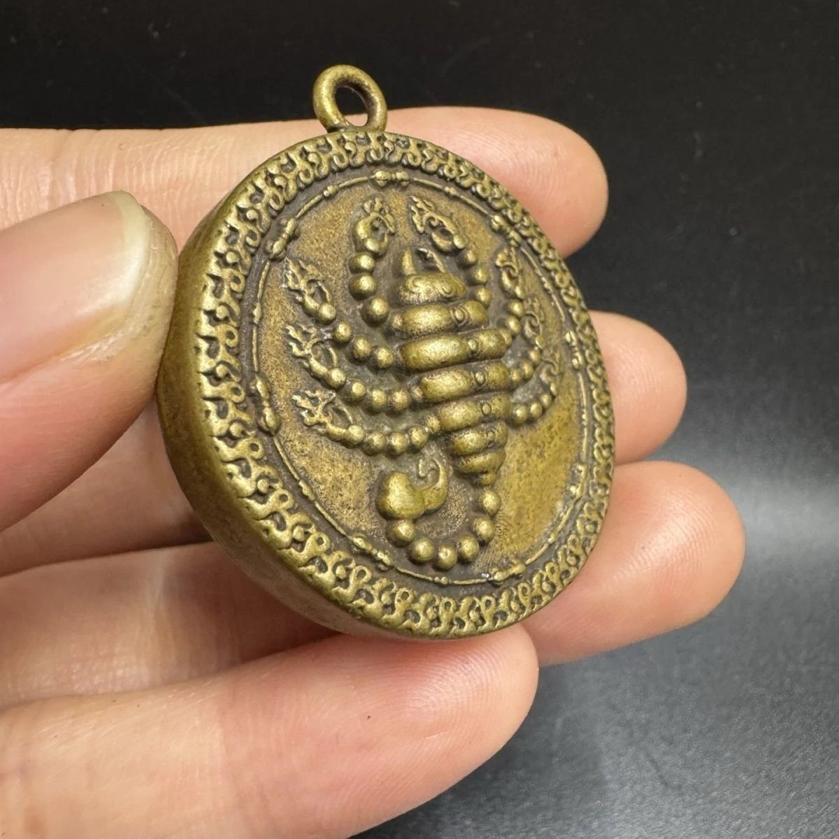 Nepalese Tibetan Brass Garuda Pendant Amulet Collectible Ethnic Jewelry 07FC0E-D4 - KOEEK
