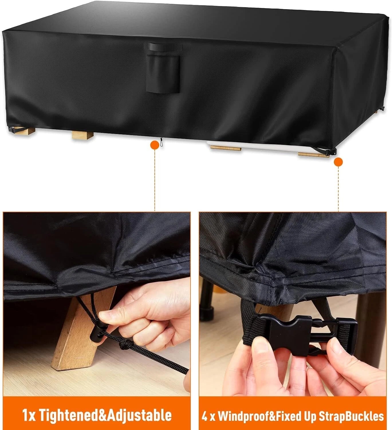 Patio Furniture Cover, Waterproof Furniture Cover, Outdoor Table and Chair Cover 07FC0E-D4 - KOEEK