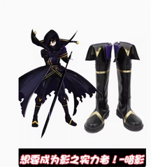 The Eminence in Shadow Cid Kagenou Shoes UNISEX Black Boots Cosplay Custom Made 07FC0E-D4 - KOEEK