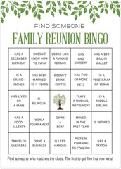 new InvitationHouse Find Someone Family Reunion Bingo Games - Set of 24 07FC0E-D4 - KOEEK