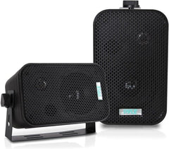Wired Outdoor Speaker System (Pair), Marine Grade 2-way 300W Peak Power 07FC0E-D4 - KOEEK
