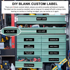 new Magnetic Tool Box Organization Labels,Tool Chest Organizer 4 x 1 inch, Black 07FC0E-D4 - KOEEK
