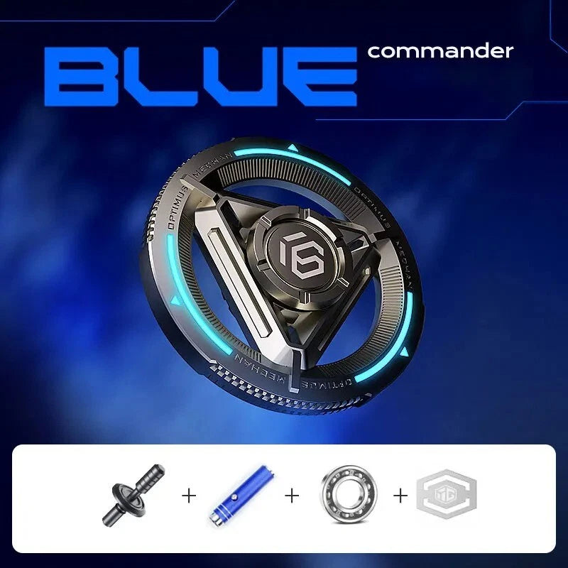 EDC Metal Adult Fidget Toy Commander Luminous Alloy Fidget Spinner ADHD Tool 07FC0E-D4 - KOEEK