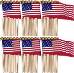 new 150 Pcs Small American Flags on Stick, 8 x 12 Inch Mini US Wooden... 07FC0E-D4 - KOEEK