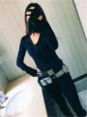 Black Widow Outfit Cosplay Costume Avengers Natasha Romanoff Bodysuit Jumpsuit 07FC0E-D4 - KOEEK