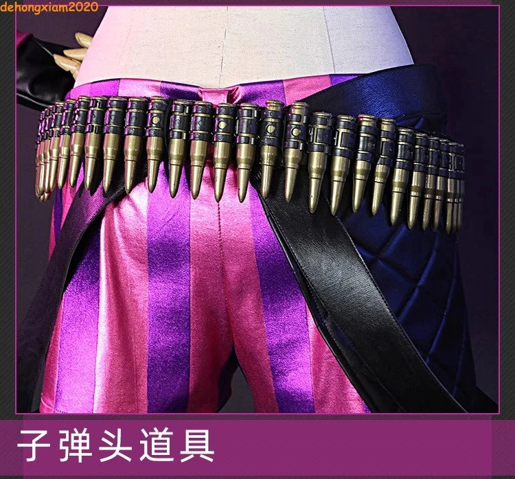 Game League of Legends LOL Jinx Bullet Cosplay Full Outfit Costumes Party Suit 07FC0E-D4 - KOEEK