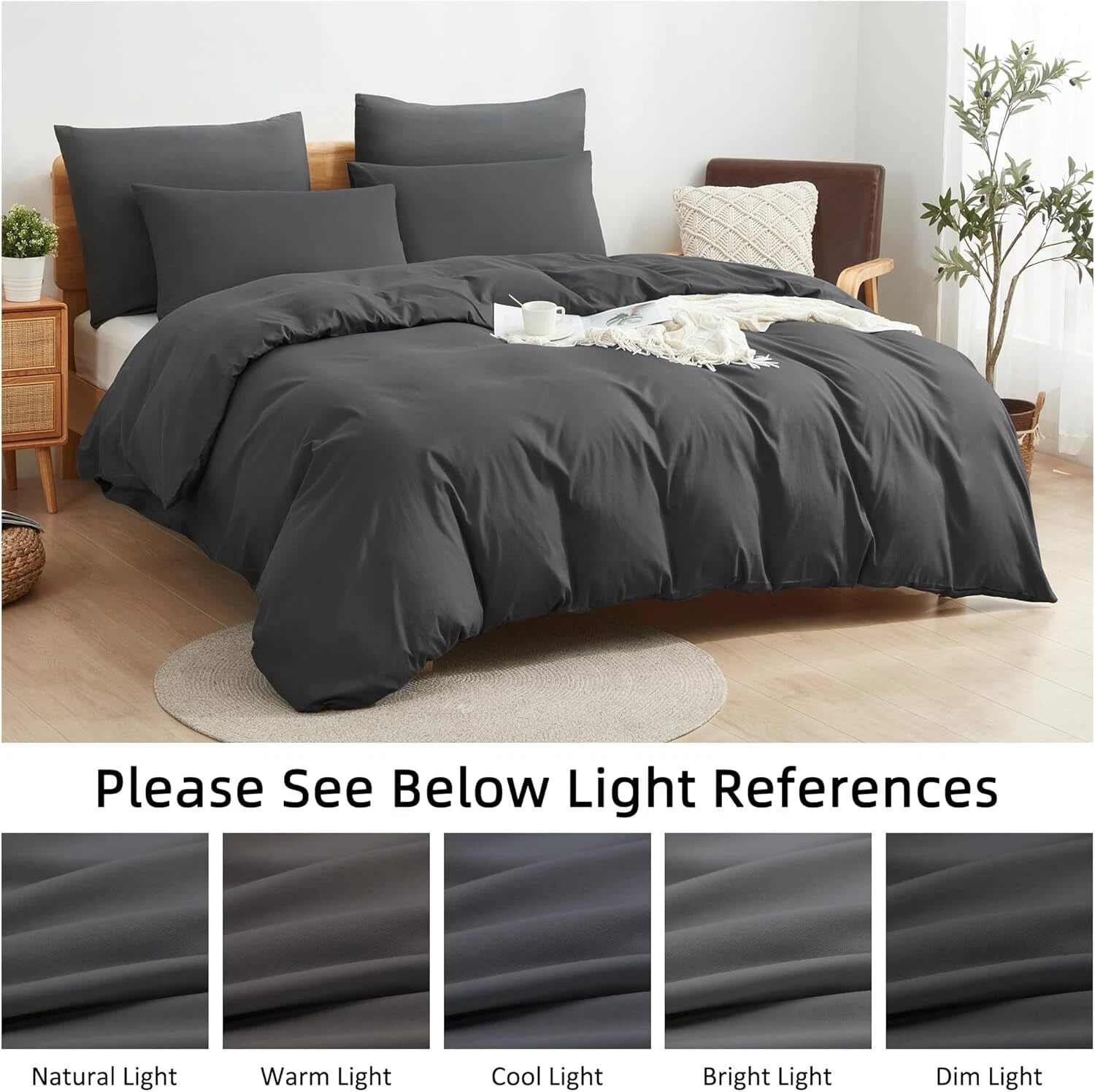 Duvet Cover Twin Size, 2 Pieces Bedding Duvet Cover Sets, Ultra Soft Breathable 07FC0E-D4 - KOEEK