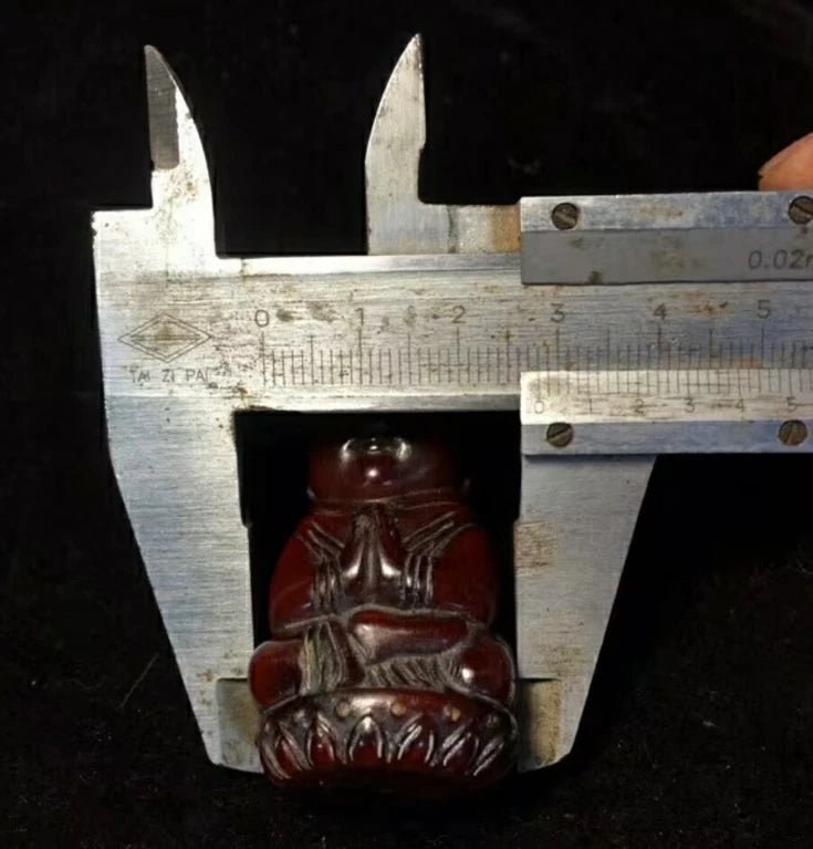 Xizang Yak Horn Carved Tibetan Buddhism Ksitigarbha Jizo Monk Buddha Statue 07FC0E-D4 - KOEEK