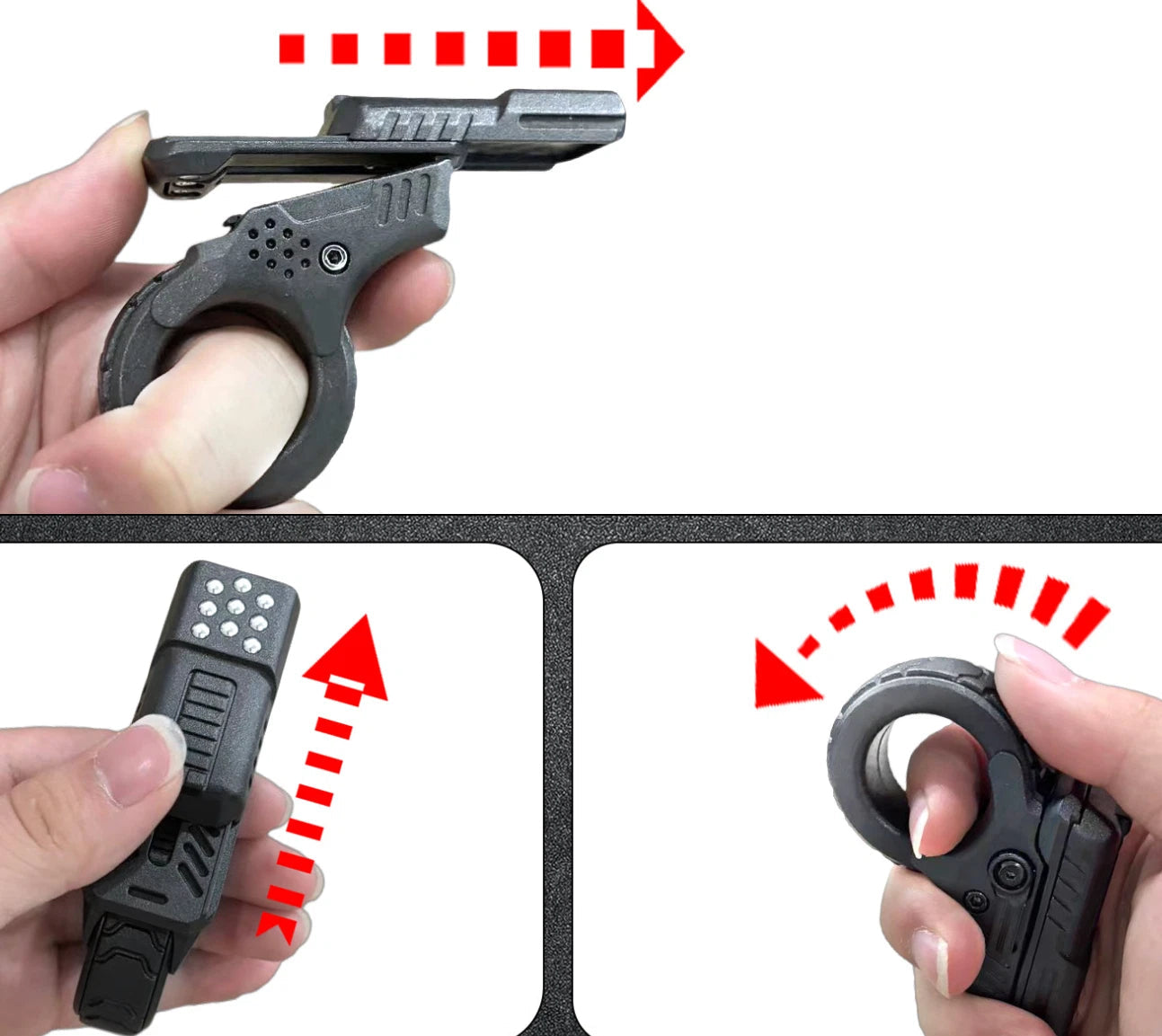 EDC Hand Spinner ADHD Stress Relief  Tool Alloy Zoom Ratchet Wheel Fidget Ring 07FC0E-D4 - KOEEK