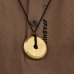 Solid Brass Fidget Slider Clicker  Coin Tai Chi Haptic for Adult EDC Toy 07FC0E-D4 - KOEEK