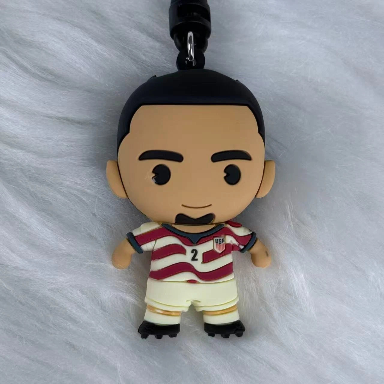 2026 World Cup Sergiño Dest #2 USMNT 3D Vinyl Bag Clip Collectible Keychain 07FC0E-D4 - KOEEK