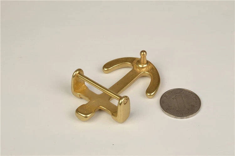 Men's Solid Brass Anchor shaped Belt Buckle Belt Buckles for 1.5" / 38mm Belt 07FC0E-D4 - KOEEK
