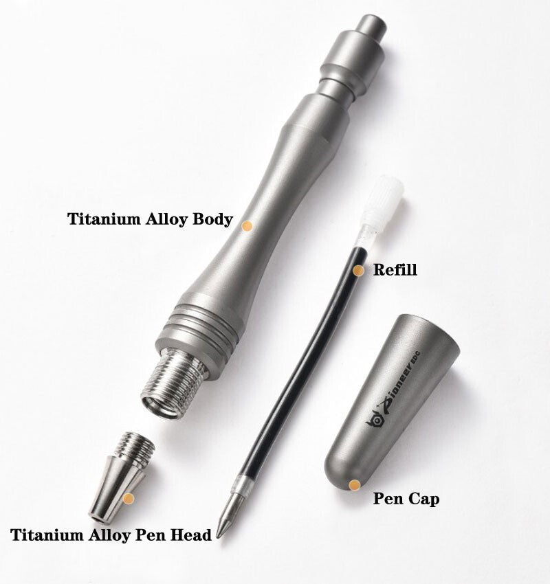 EDC Titanium Alloy Writing Ball Pen Portable Signature Pen Stationery Office Pen 07FC0E-D4 - KOEEK