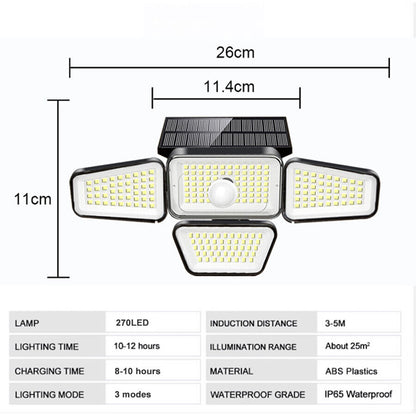 new 270 LED Luz Lamparas Luces Solares Exterior Para Patio Con Sensor De Movimiento