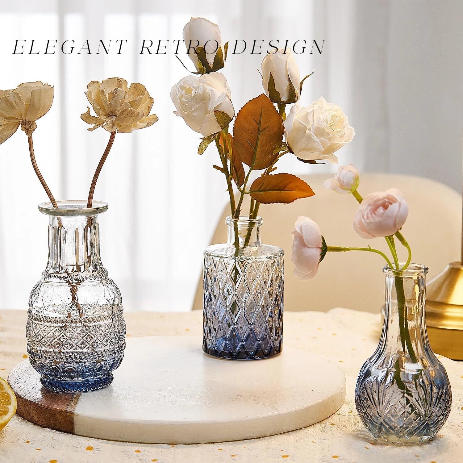 Glass Bud Vase Set of 30, Small Vases for Centerpieces 07FC0E-D4 - KOEEK