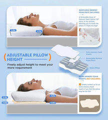 Cervical Pain Relief Cervical Pillow, Hollow Design Odorless Memory Foam Pillow 07FC0E-D4 - KOEEK