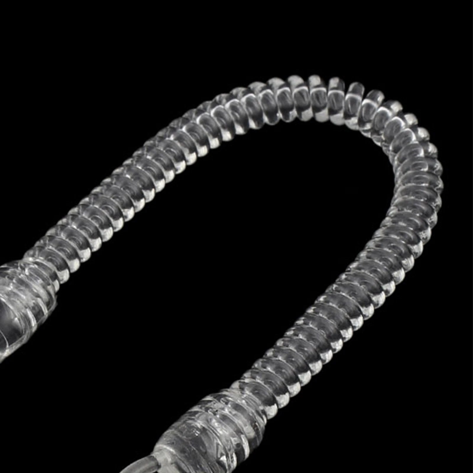 Retractable Spiral Spring Coil Spring Keychain with Lobster Clasp Carabiner Hook 07FC0E-D4 - KOEEK