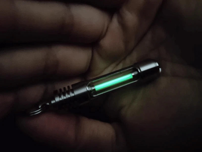 1pc 3x22.5mm Glass Tube Night Luminous 25 Years Lamp Tube w/ Titanium Enclosure 07FC0E-D4 - KOEEK