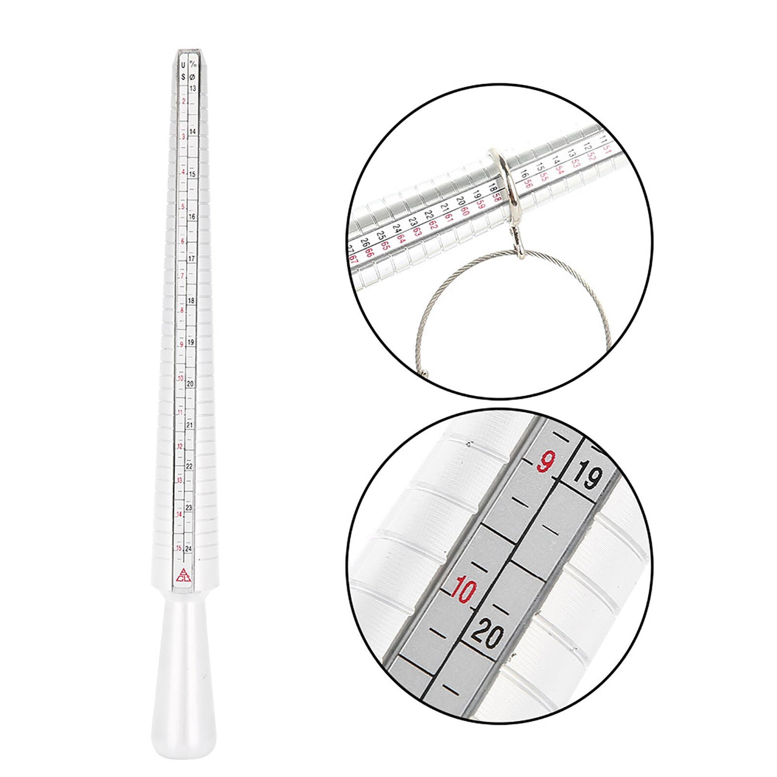 new Jewelry Tools Rubber Hammer Ring Measure Stick Enlarger Mandrel Model Sets A koeek - KOEEK