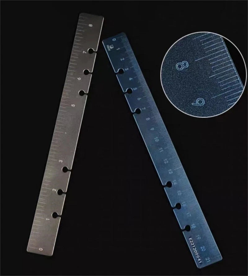 Titanium Straight Ruler Double Scale Inch Metric 8 Inch 21cm Measuring Tool EDC 07FC0E-D4 - KOEEK