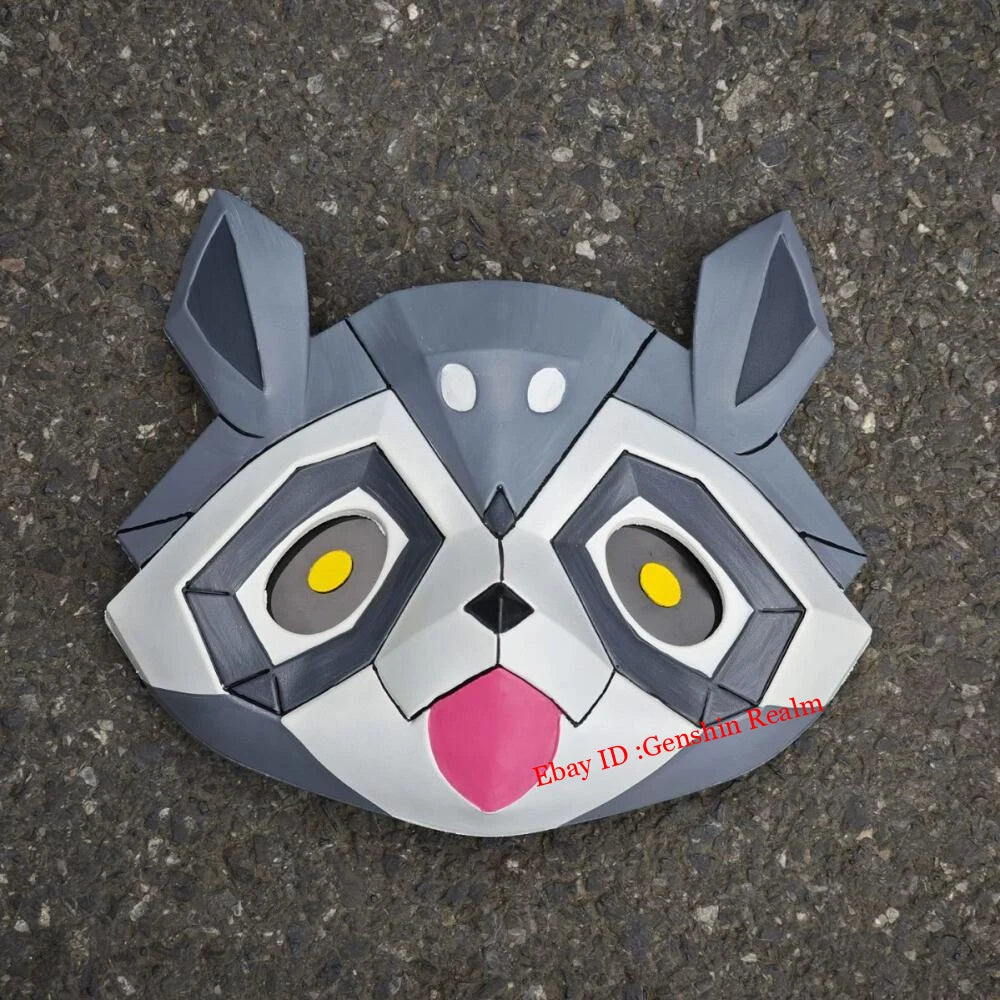 Anime Honkai: Star Rail Stelle Cosplay Raccoon’s Acolyte Mask Prop Collectible 07FC0E-D4 - KOEEK