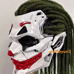Joker Full Face Masks Resin Cosplay Props w/Dreadlocks Punk Style Accessories 07FC0E-D4 - KOEEK