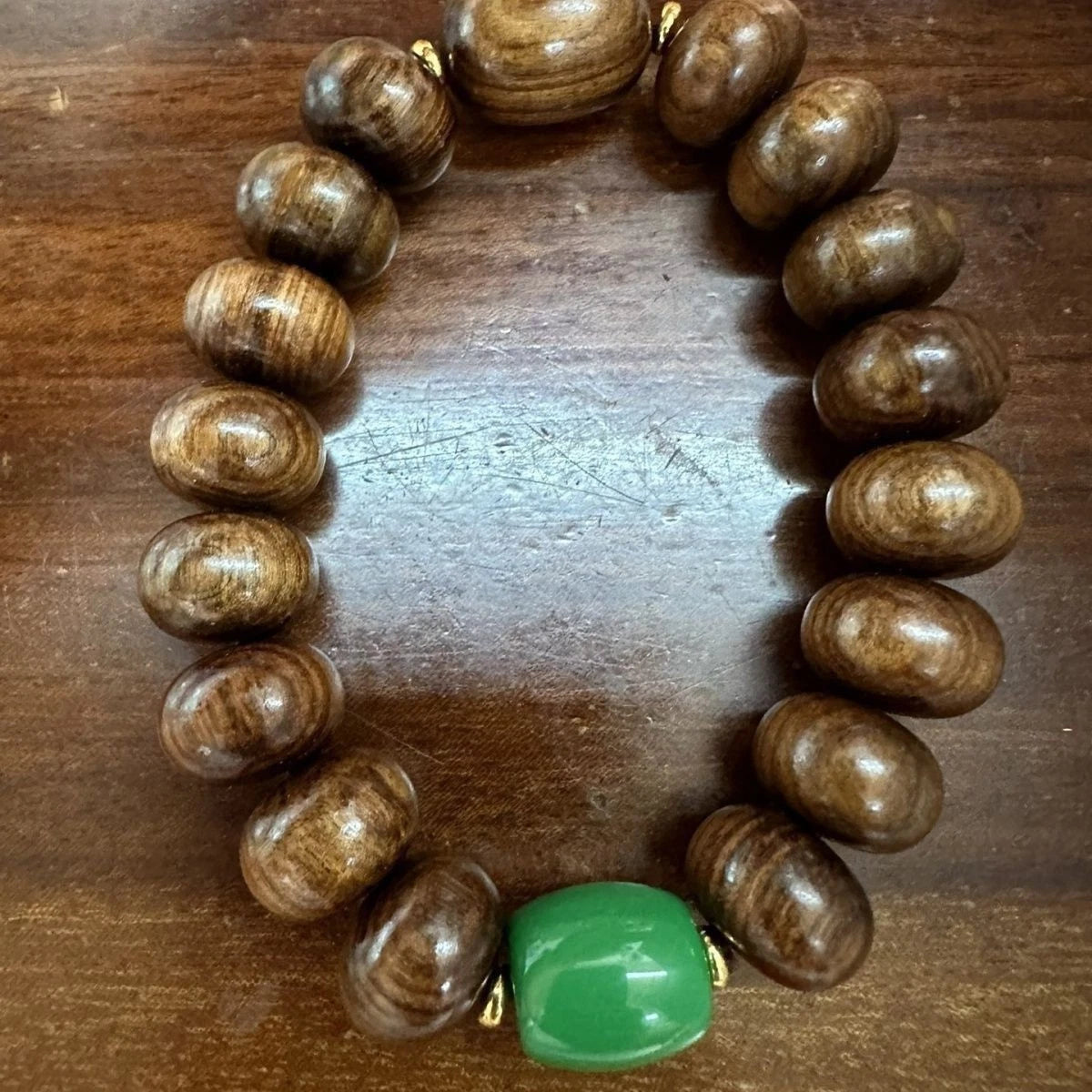 Natural Huanghauli Wood Prayer Beads Men Woman  Gift Bracelet Buddha Bless 07FC0E-D4 - KOEEK