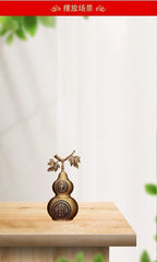 Brass Bagua Gourd Figurine Hollow With Lid Feng Shui Bedroom Home Desk Decor 07FC0E-D4 - KOEEK